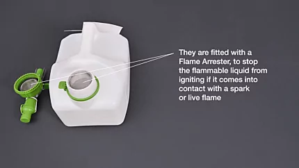 How to fill and attach the Safety Spout to the EcoSmart Jerry Can 30